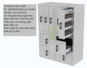 tủ đựng hóa chất 1200x1600x1600mm