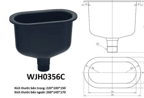Chậu rửa phòng thí nghiệm Model: WJH0356C