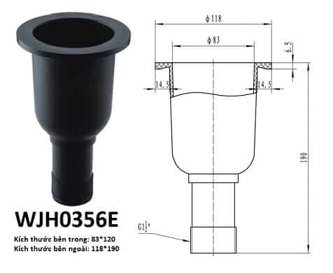 Chậu rửa phòng thí nghiệm Model: WJH0356E