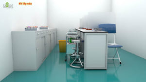 khu vực lấy mẫu máu