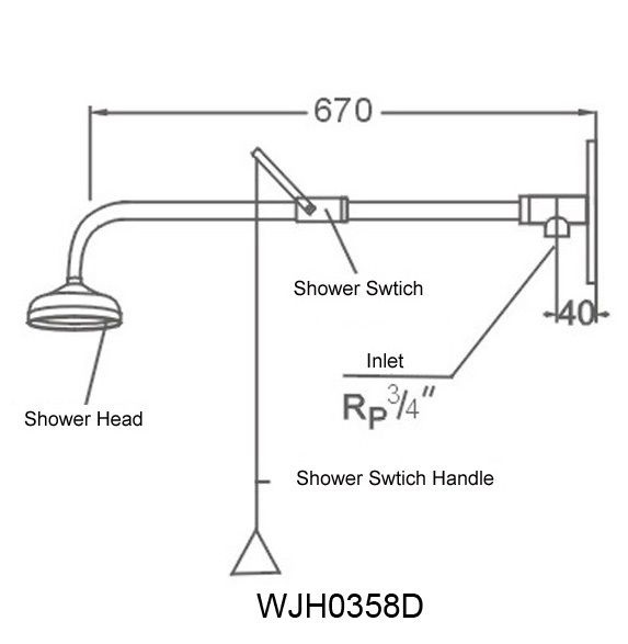Vòi sen tắm khẩn cấp WJH0358D