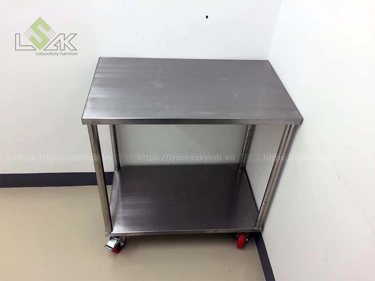 xe đẩy inox phòng thí nghiệm