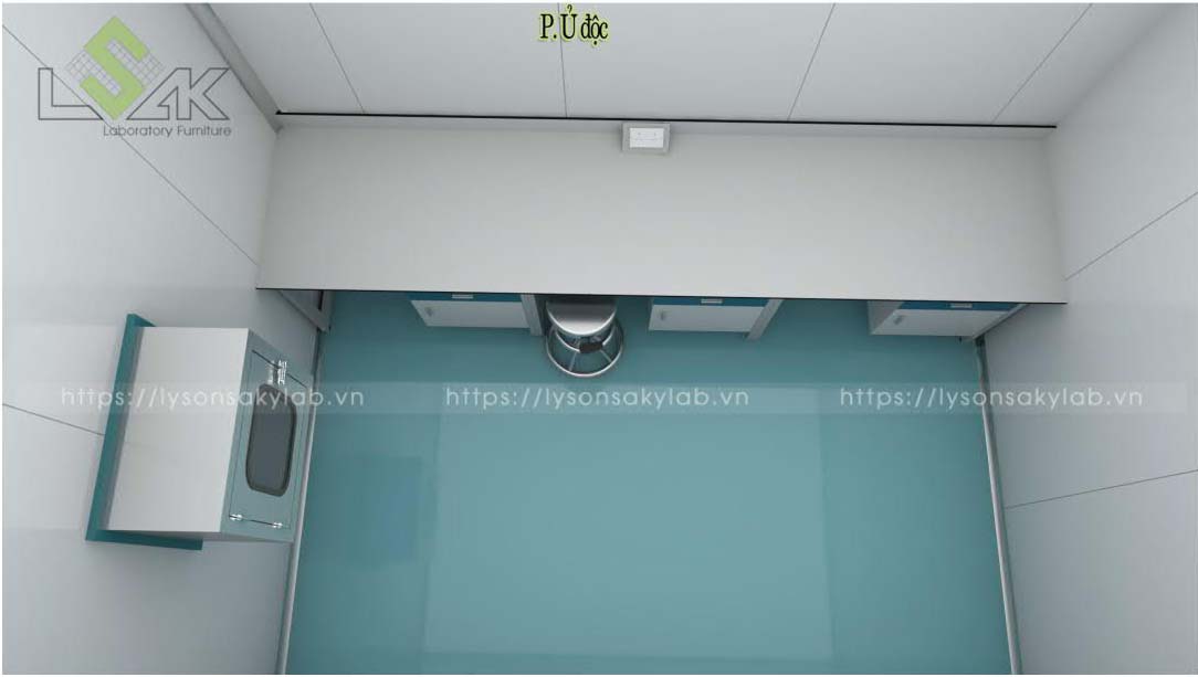 Phòng ủ độc thiết kế nội thất phòng lab nhà máy sản xuất thuốc thú y - thủy sản UV Việt Nam