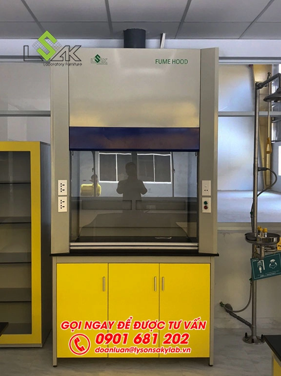 Tủ hút khí độc phòng thí nghiệm lắp đặt tại nhà máy sản xuất keo dán Công ty Techbond MFG (Việt Nam)