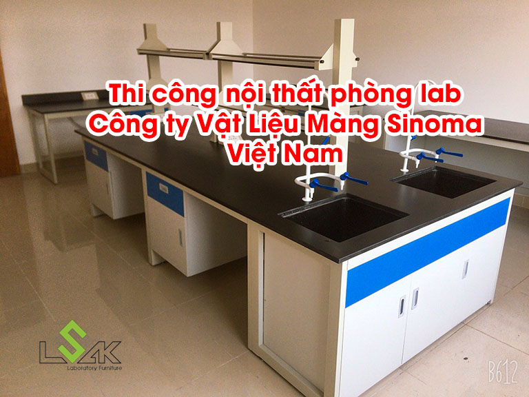 Thi công nội thất phòng lab Công ty Vật Liệu Màng Sinoma Việt Nam