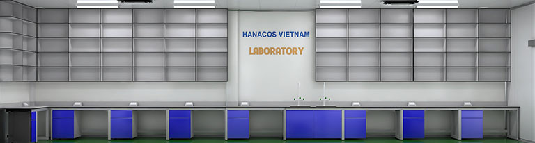 Thiết kế nội thất phòng thí nghiệm nhà máy sản xuất mỹ phẩm Hanacos