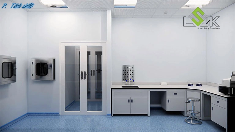 Phòng tách chiết thiết kế khoa xét nghiệm Bệnh viện Vạn An