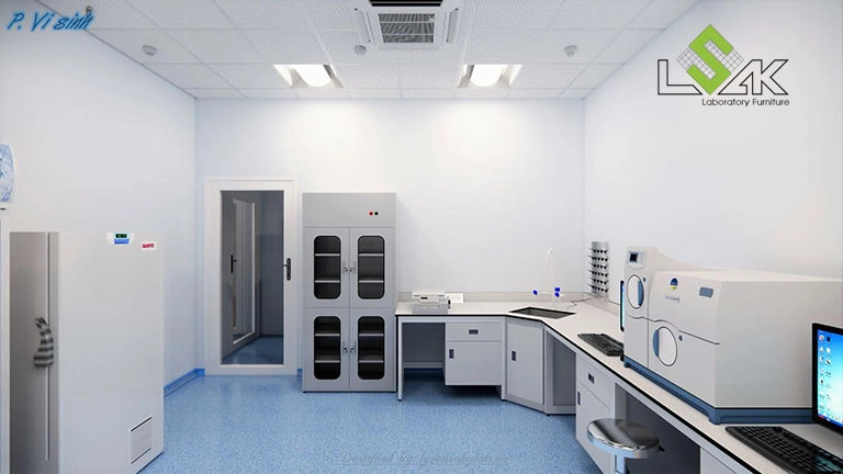Phòng vi sinh thiết kế khoa xét nghiệm Bệnh viện Vạn An