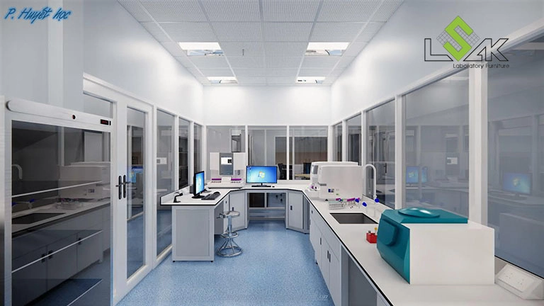 Phòng huyết học thiết kế khoa xét nghiệm Bệnh viện Vạn An