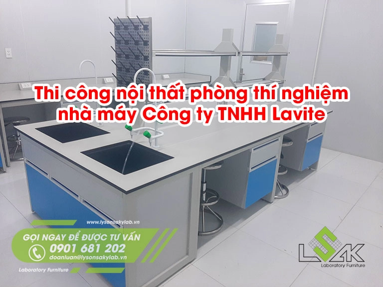 Thi công nội thất phòng thí nghiệm nhà máy Công ty TNHH Lavite