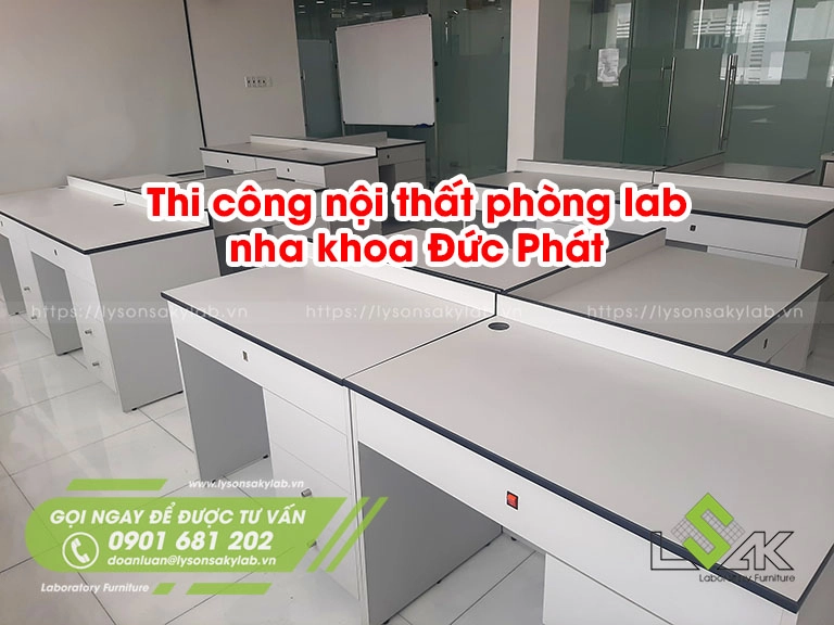 Thi công nội thất phòng lab nha khoa