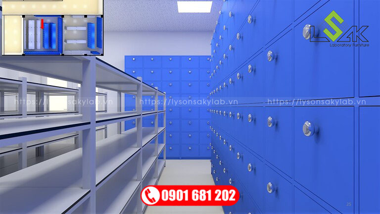 Tủ locker lưu mẫu