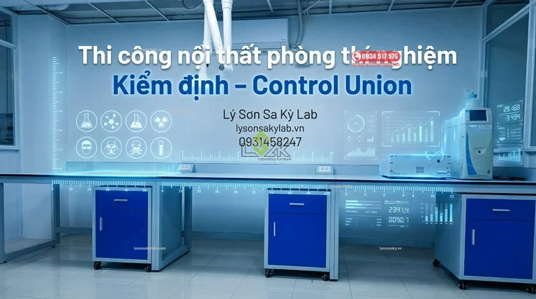 Thi công lắp đặt nội thất phòng thí nghiệm Trung tâm Kiểm nghiệm Control Union Việt Nam — Kiểm định