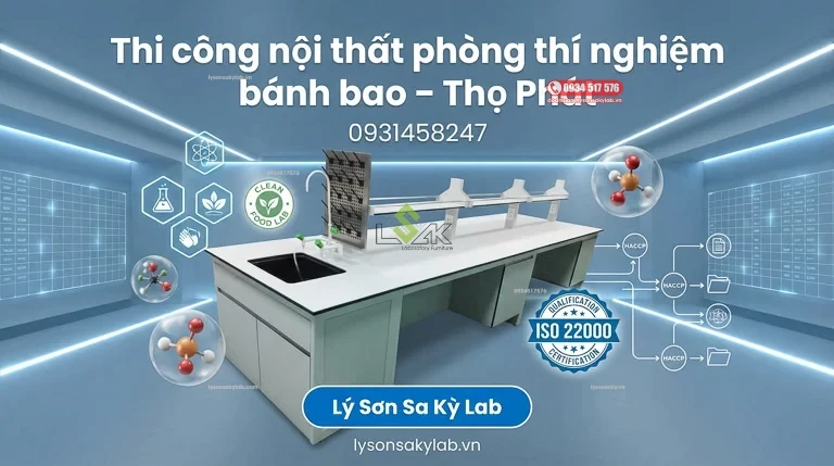 Thi công lắp đặt nội thất phòng thí nghiệm Bánh Bao Thọ Phát — Thực phẩm