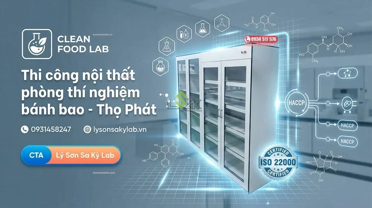 Thi công lắp đặt nội thất phòng thí nghiệm Bánh Bao Thọ Phát — Thực phẩm