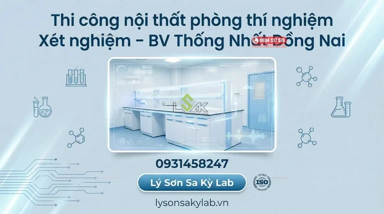 Lắp đặt bàn thí nghiệm trung tâm phòng xét nghiệm Bệnh viện Thống Nhất Đồng Nai — Xét nghiệm