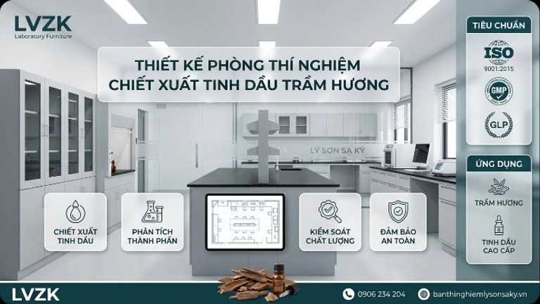 thiet ke phong thi nghiem chiet xuat tinh dau tram huong