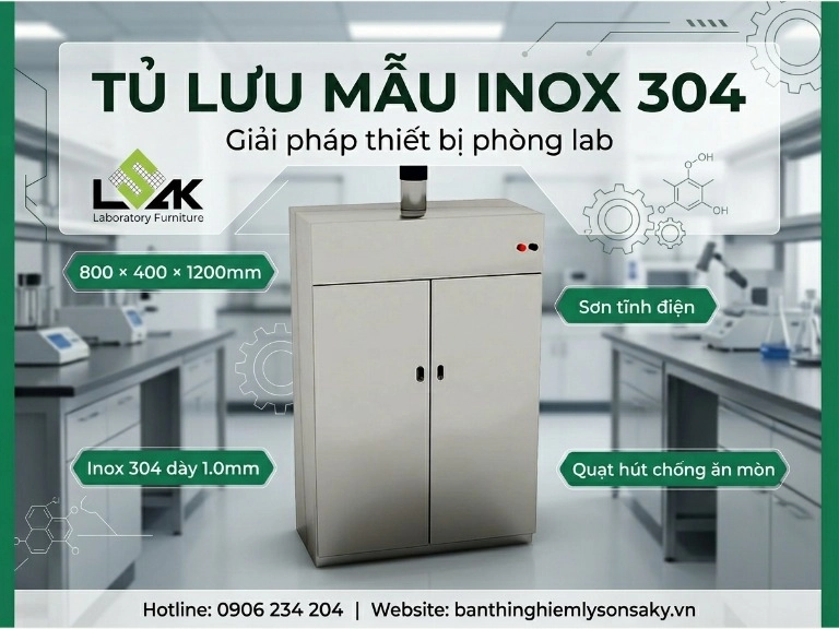 Tủ lưu mẫu inox 304