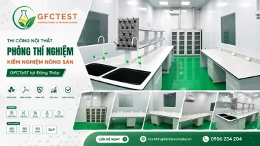 Thi công nội thất phòng thí nghiệm kiểm nghiệm nông sản GFCTest tại Đồng Tháp