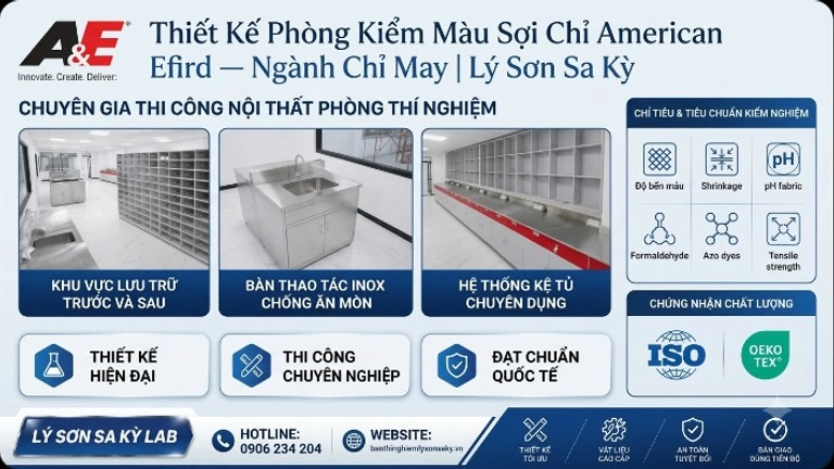 thiet ke va thi cong phong kiem mau soi chi cho american efird nganh chi may