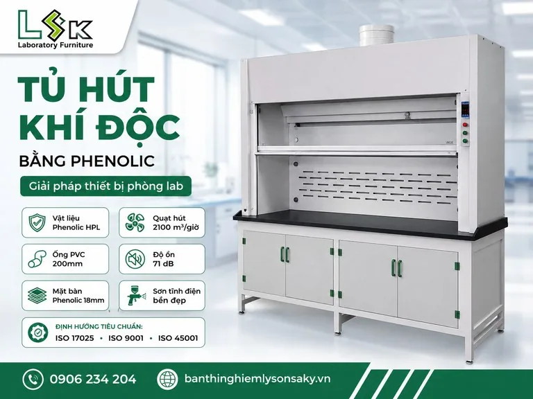 Tủ hút khí độc bằng phenolic