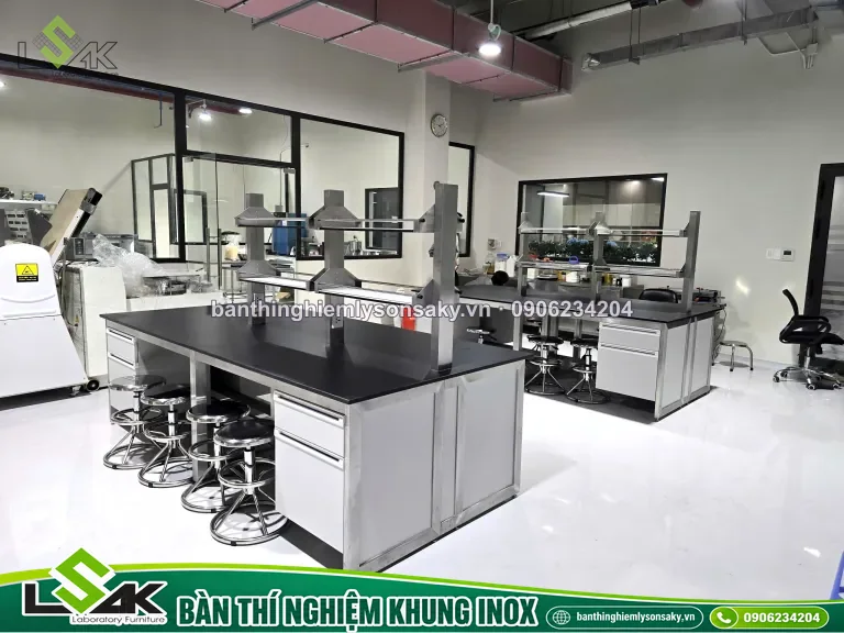Bàn thí nghiệm khung inox - 5