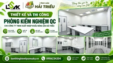 Thiết kế và thi công phòng kiểm nghiệm QC cho Công ty TNHH Xuất Nhập Khẩu Nông Sản Hải Triều